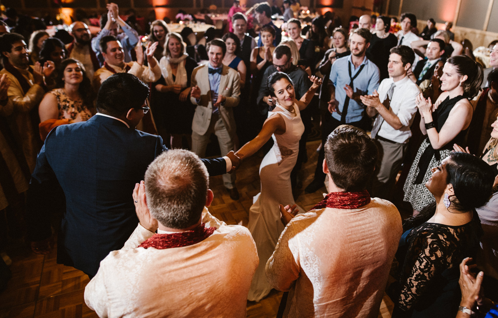 Julie and Neel's vibrant, festive wedding reception at the Four Seasons Seattle.