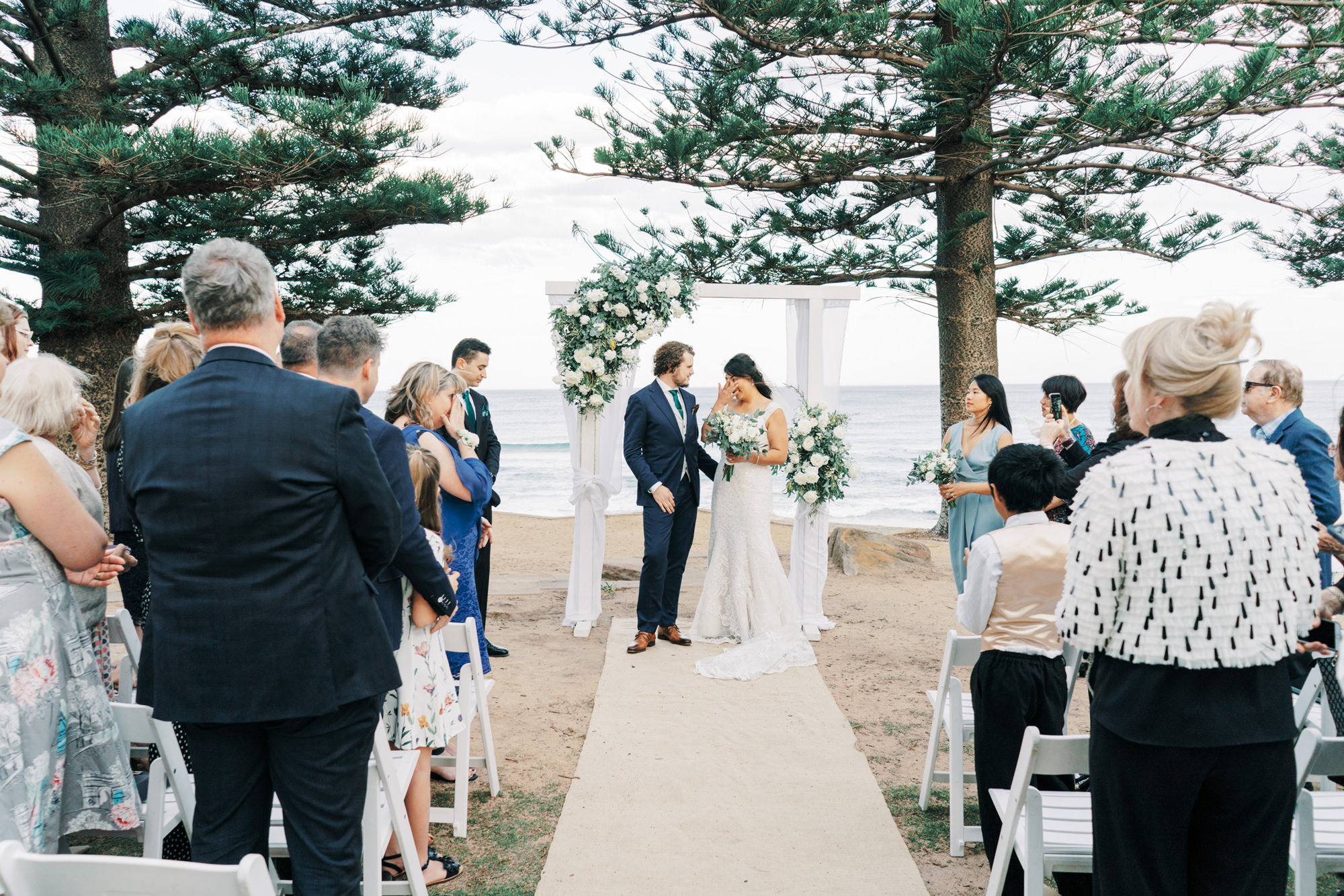 Destination Wedding Photographer Australia: Erica and Chris Romantic Seaside Wedding on Avalon Beach, Sydney