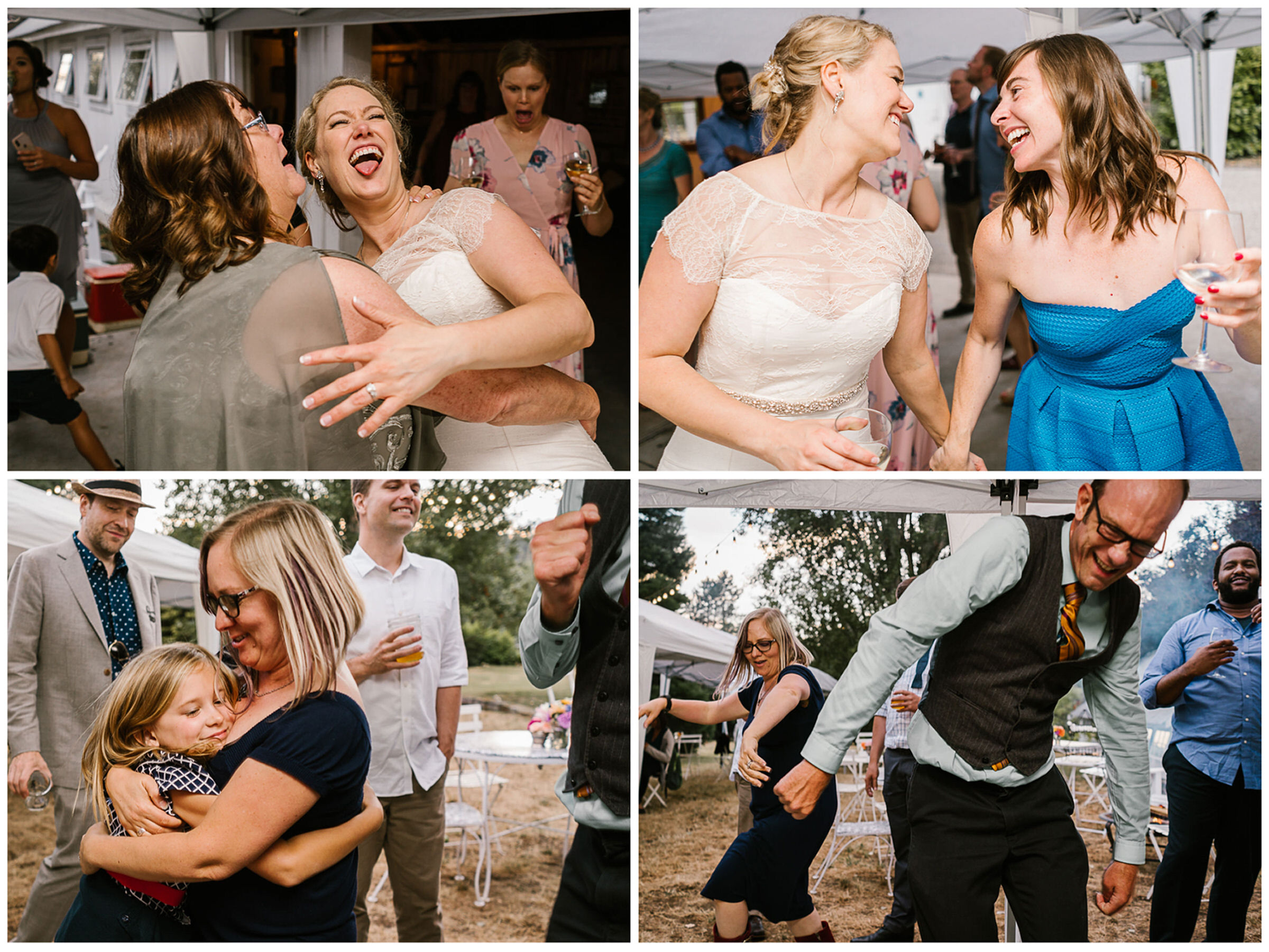 Wayfarer Whidbey Island Wedding: Sara and Joe's dance party at their wedding reception