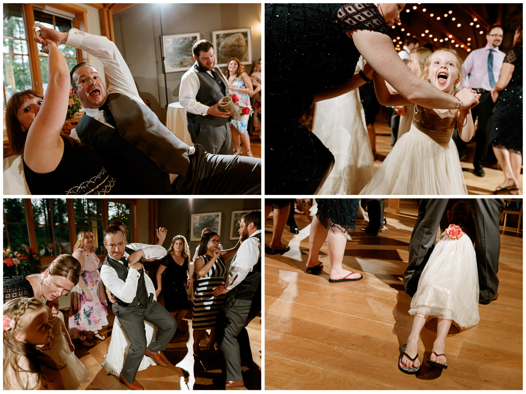 Sleeping Lady Resort wedding reception: Dancing!