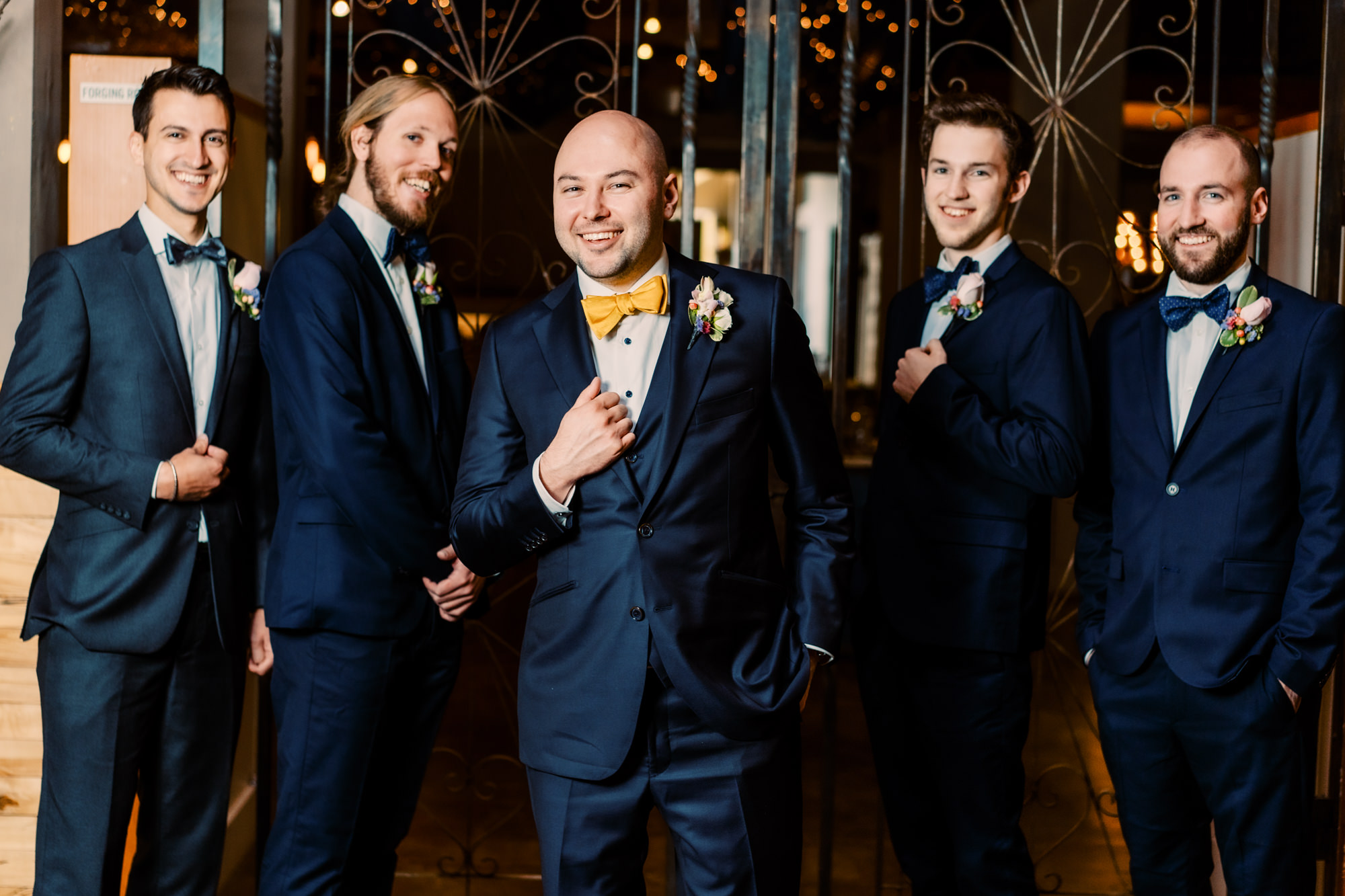 Joe and his groomsmen at the Foundry by Herban Feast