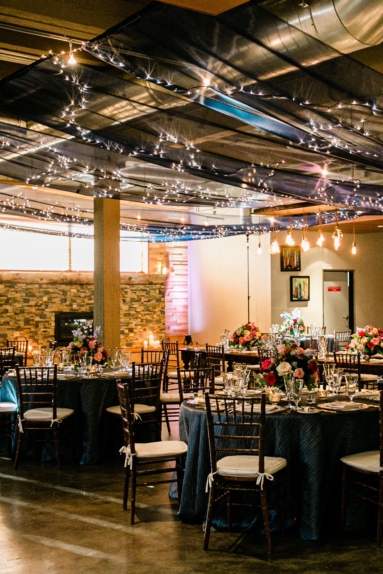 Such a beautiful wedding reception setup at The Foundry by Herban Feast