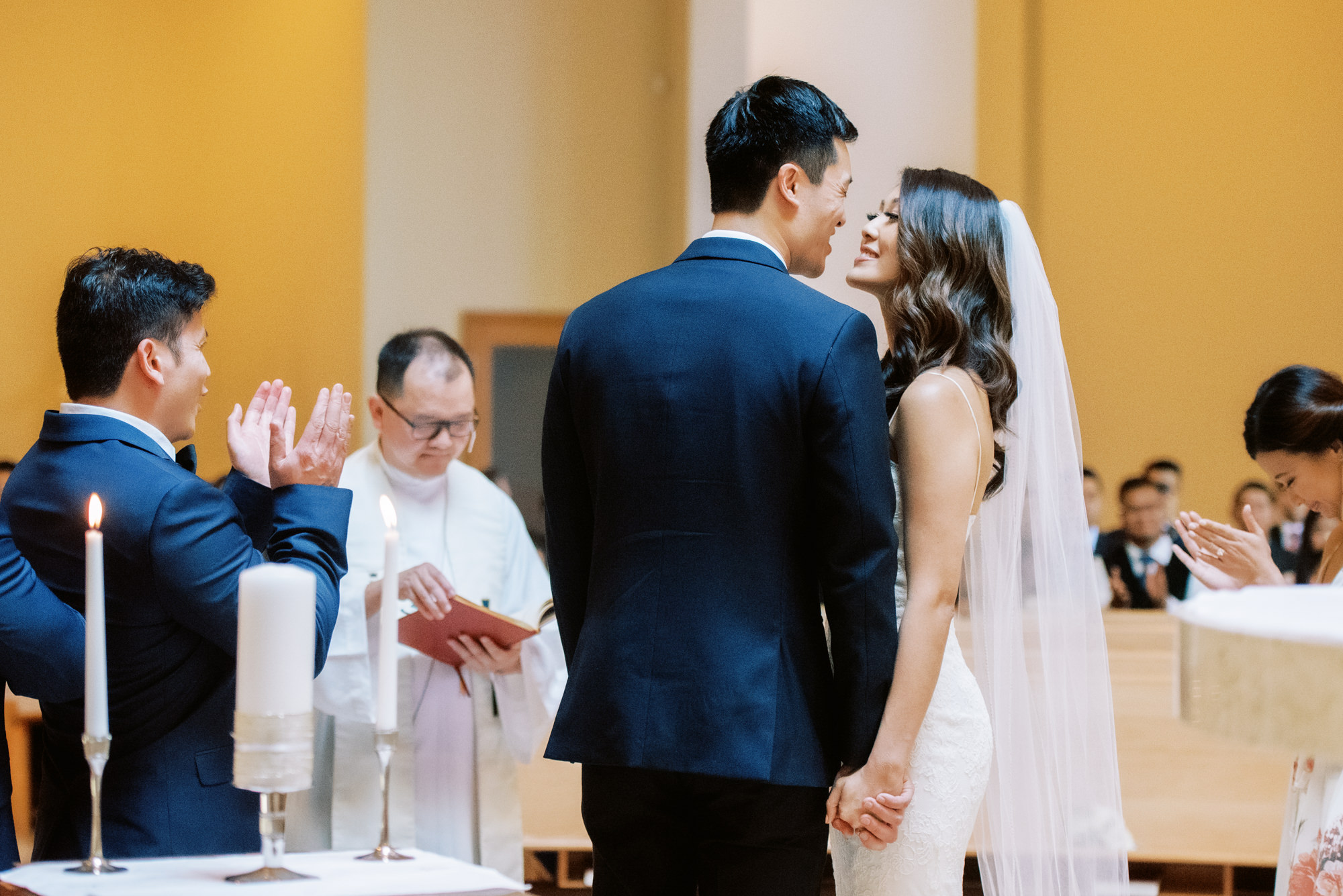 St Anne's Catholic Church wedding: The kiss