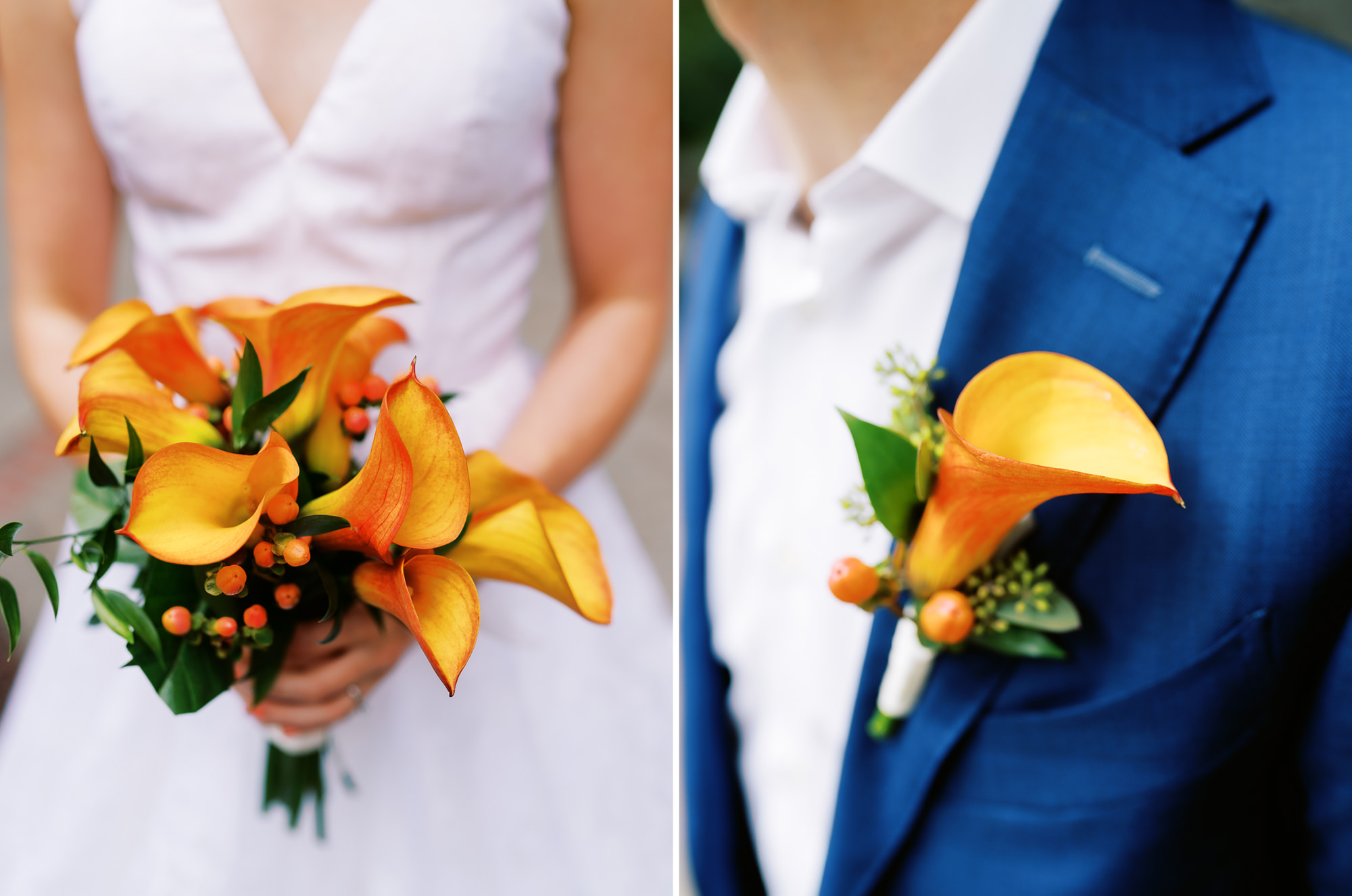 Planning your wedding: Lovely orange lilies bridal florals