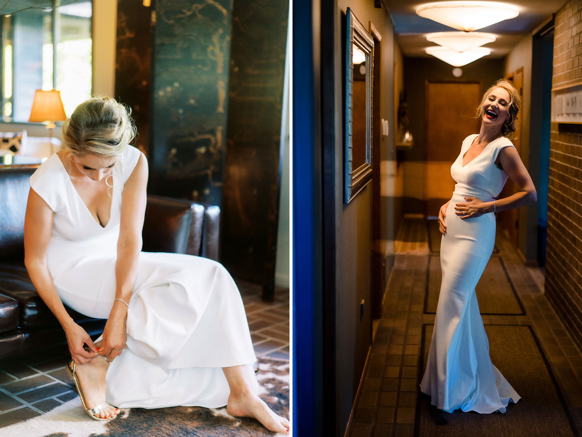 Seattle wedding photographer: Kayley gets ready at JM Cellars