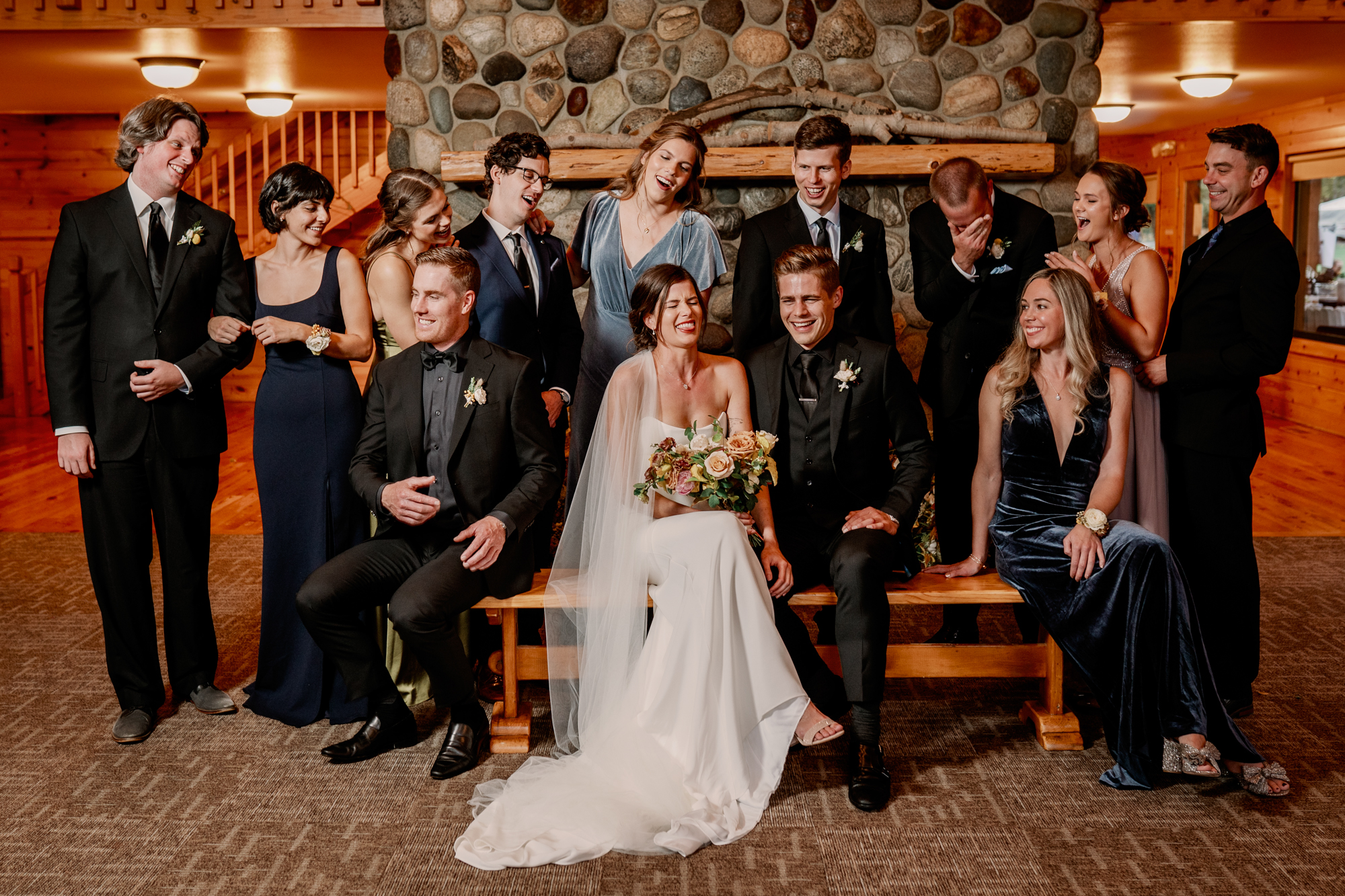 Mountain Springs Lodge weddings: Fletcher and Veronica and her wedding party
