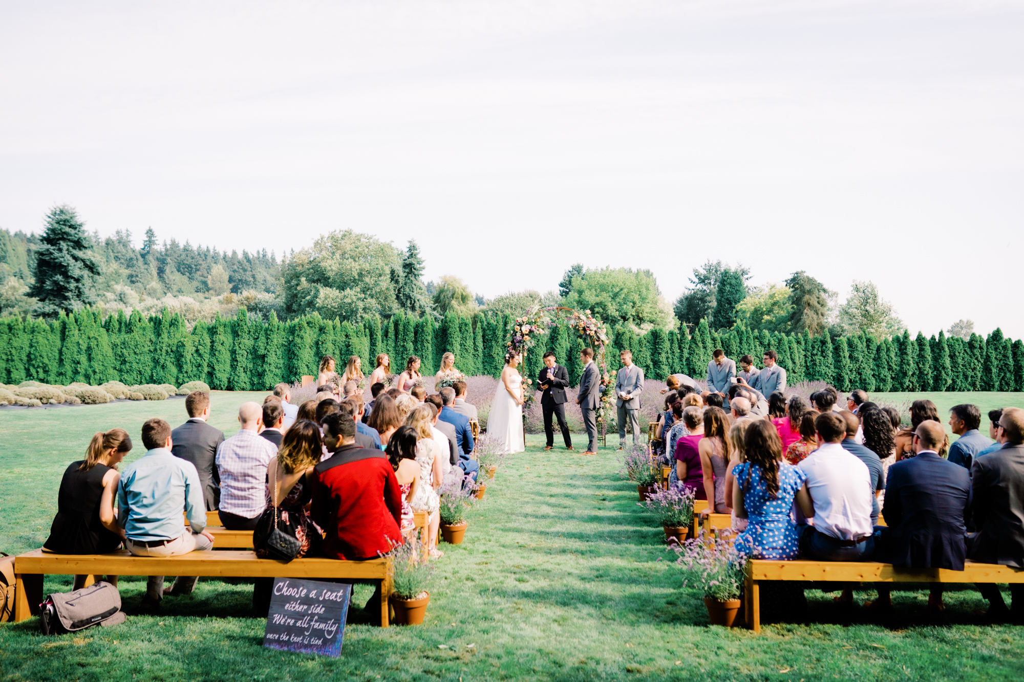 Woodinville Lavender Farm weddings: Wedding ceremony
