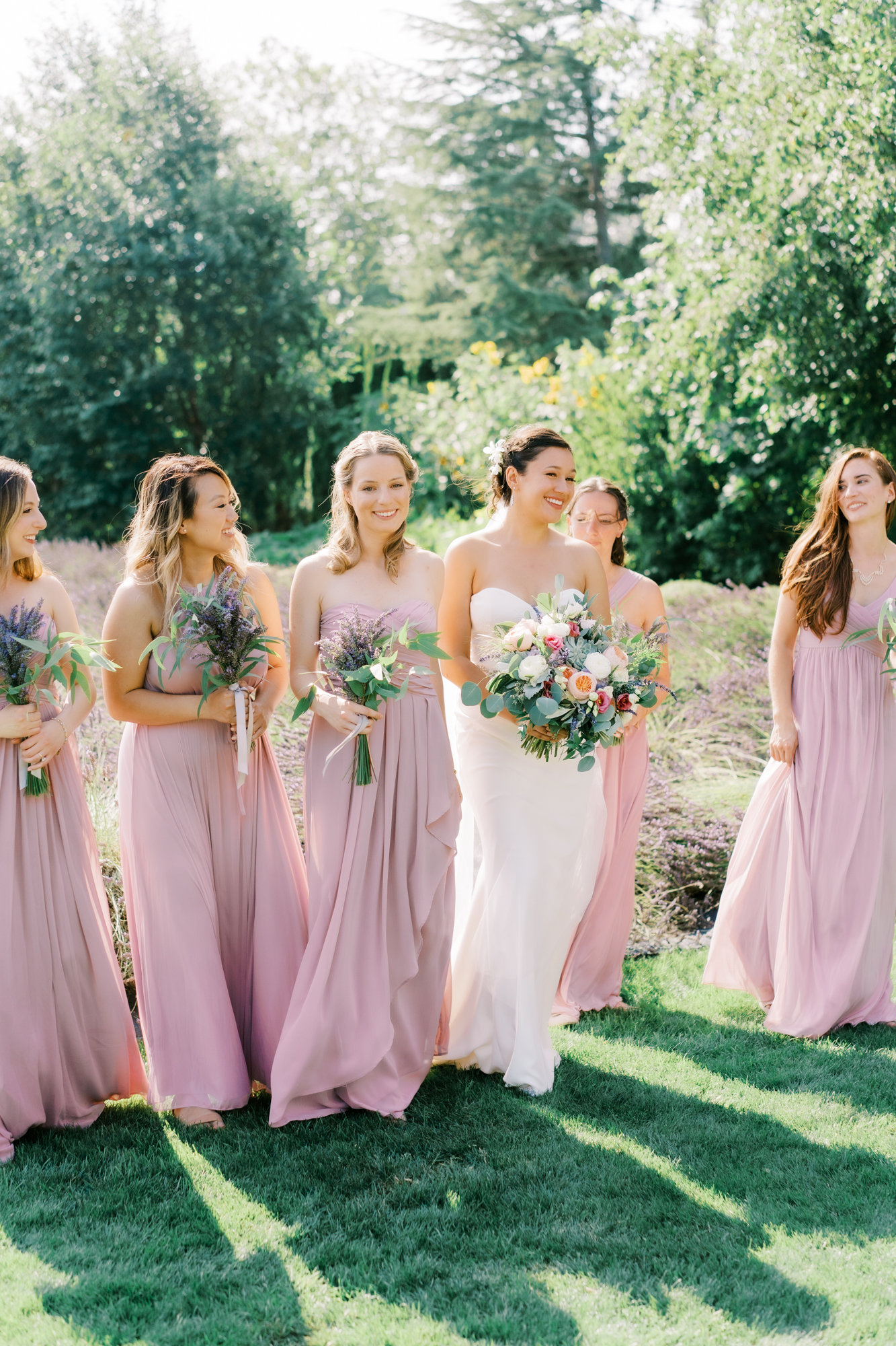 Woodinville Lavender Farm weddings: Bridesmaids