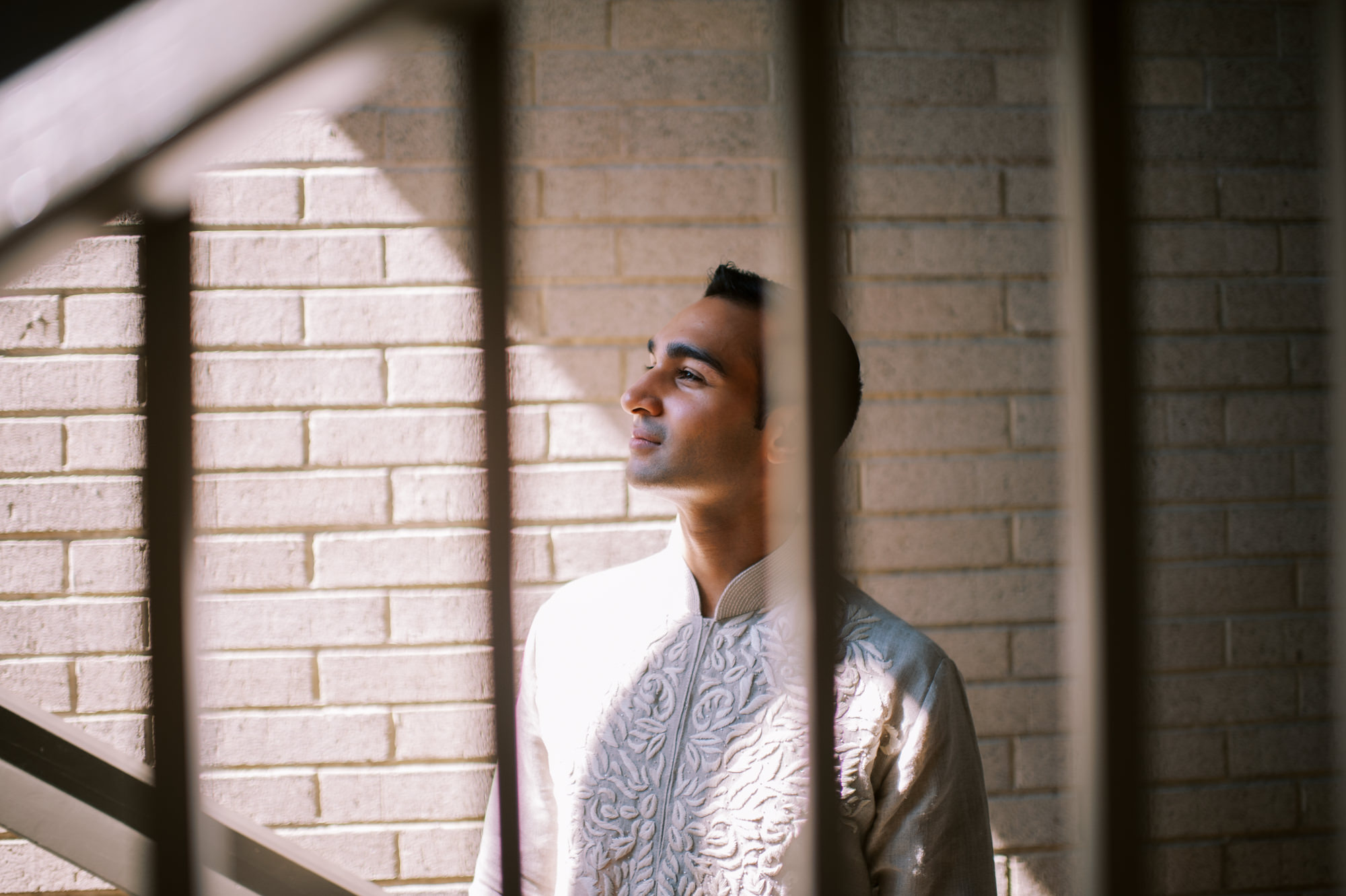 Seattle Indian Muslim wedding photographer: Groom portrait