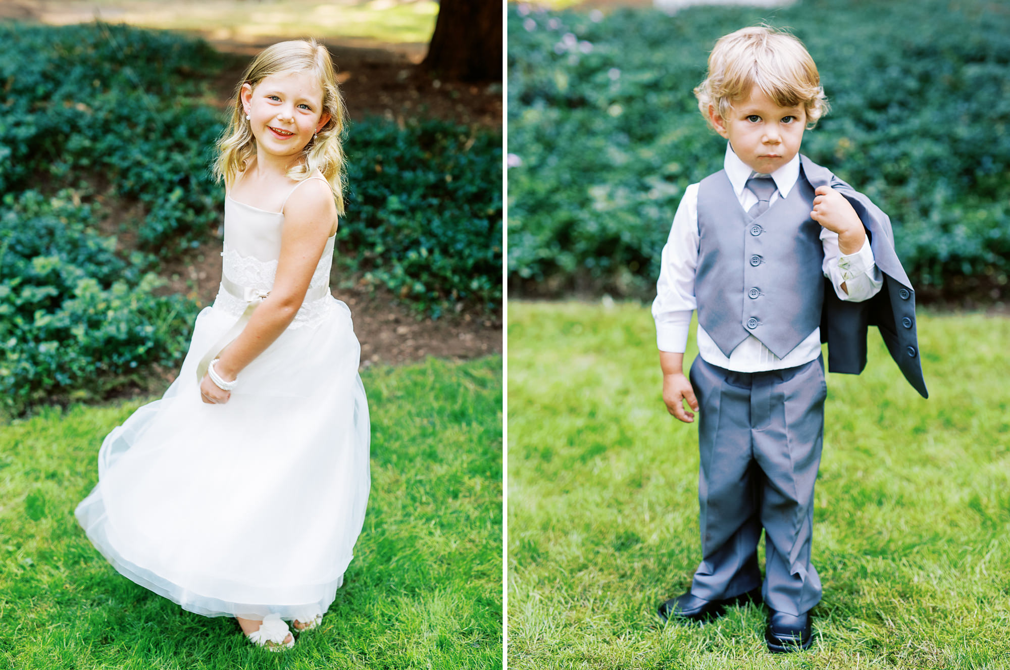 Seattle backyard wedding: Cute kids at wedding