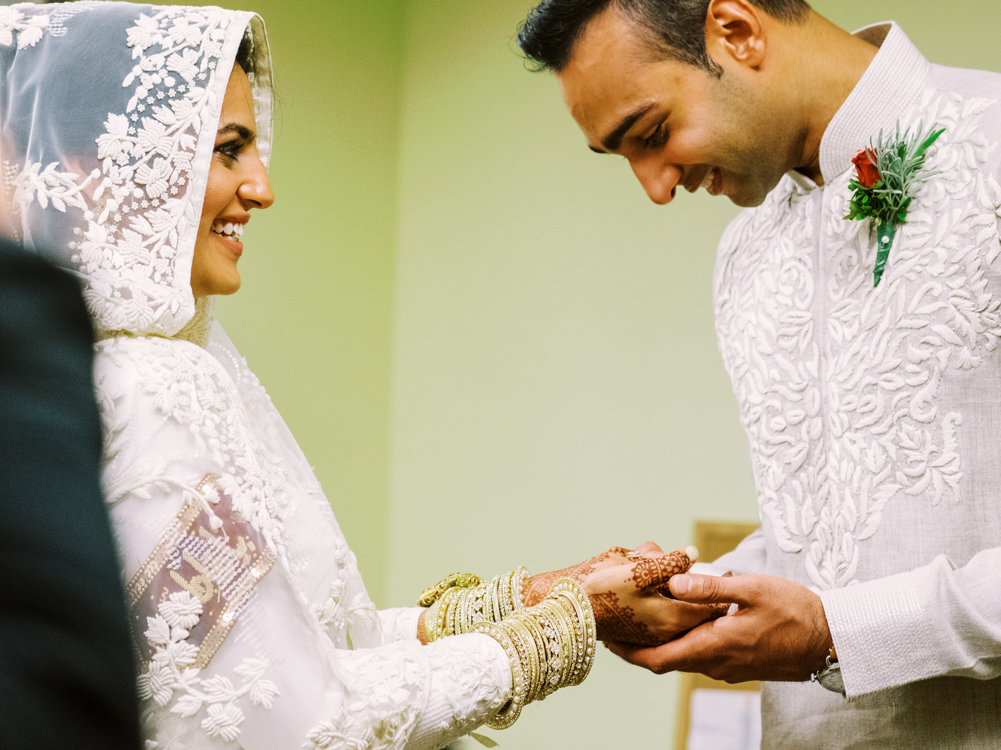 Seattle Indian Muslim wedding photographer: Ateqah getting ready for Nikkah