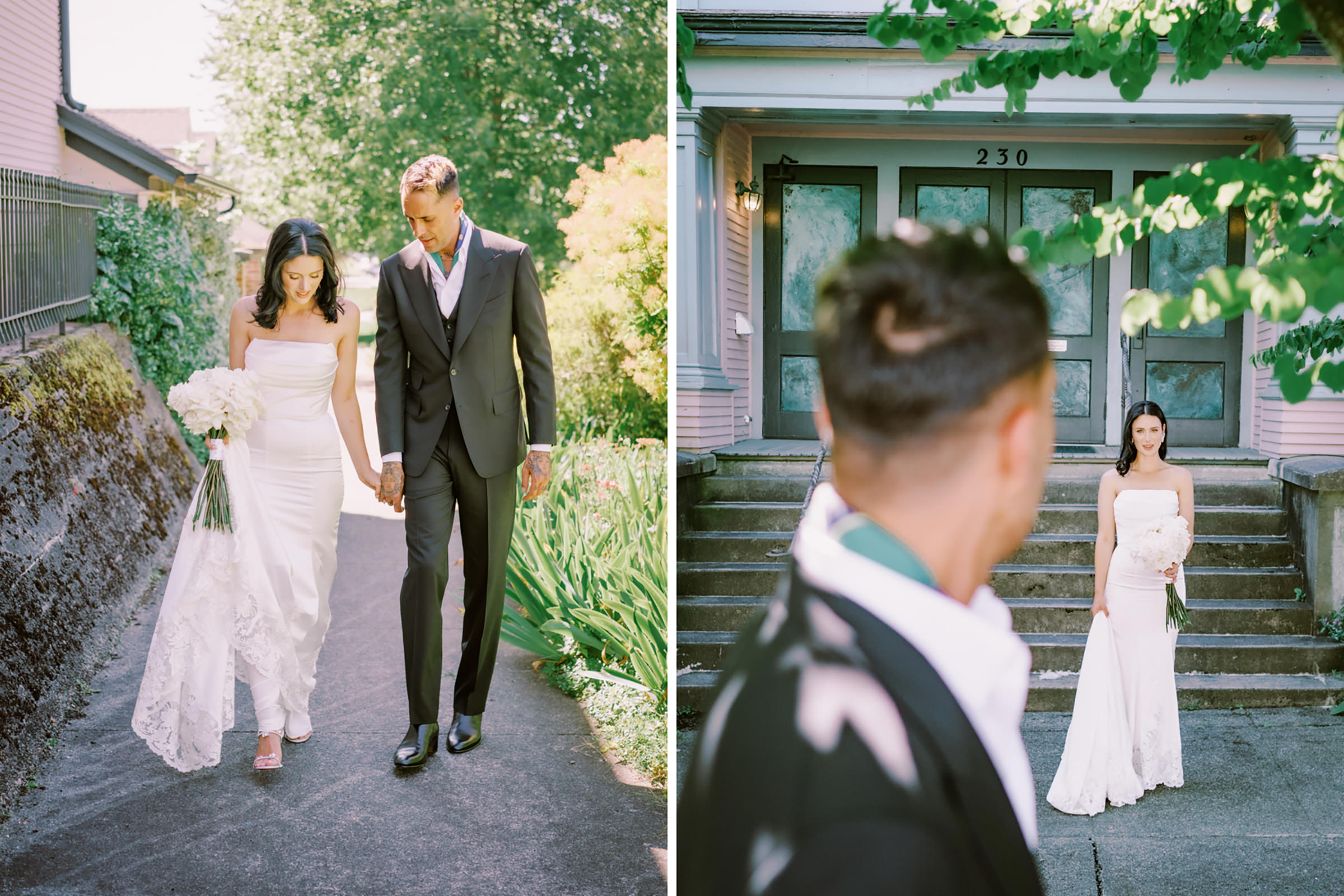 Alexa and Peter's wedding portraits by Belle Chapel at Snohomish, WA