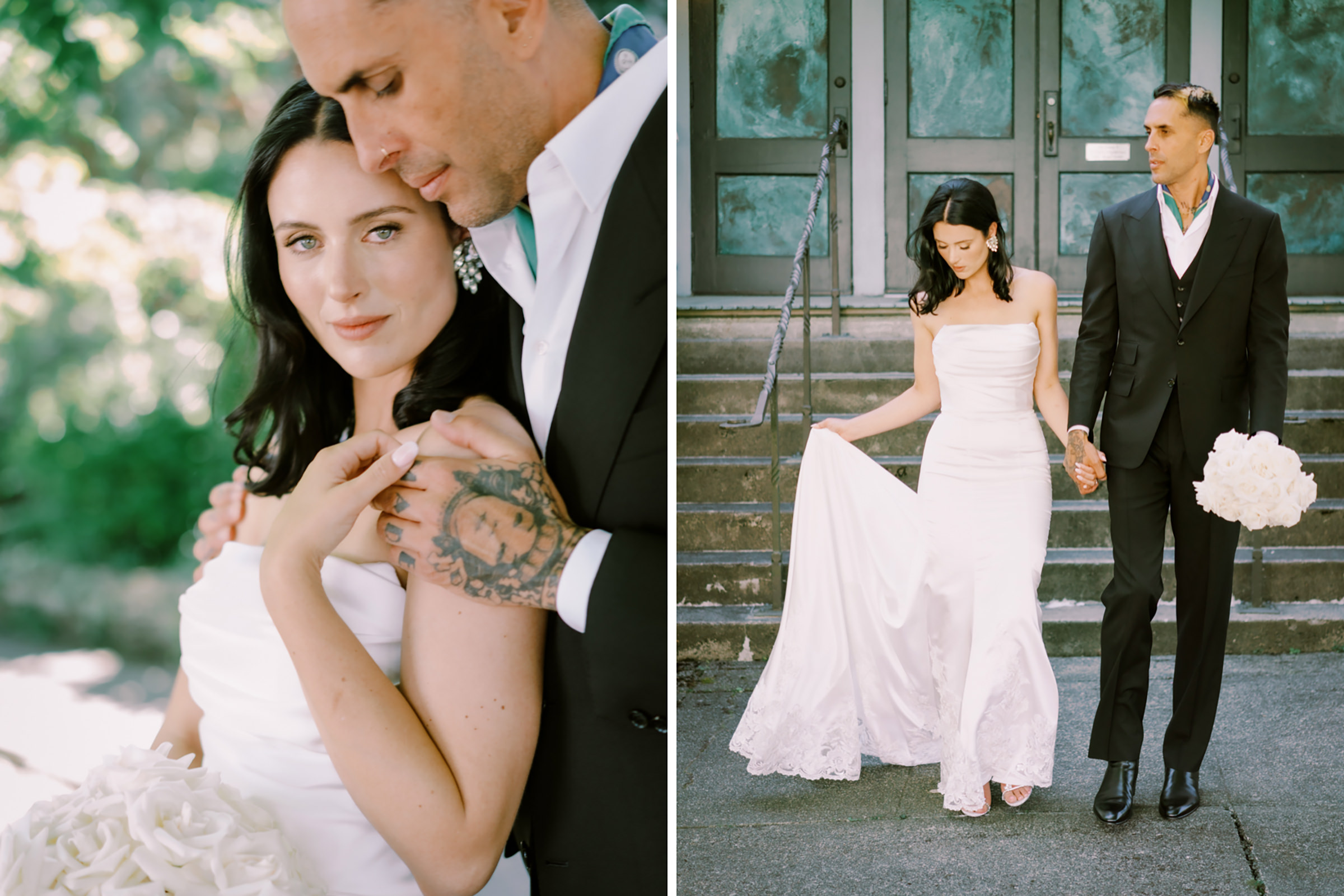 Alexa and Peter's wedding portraits by Belle Chapel at Snohomish, WA