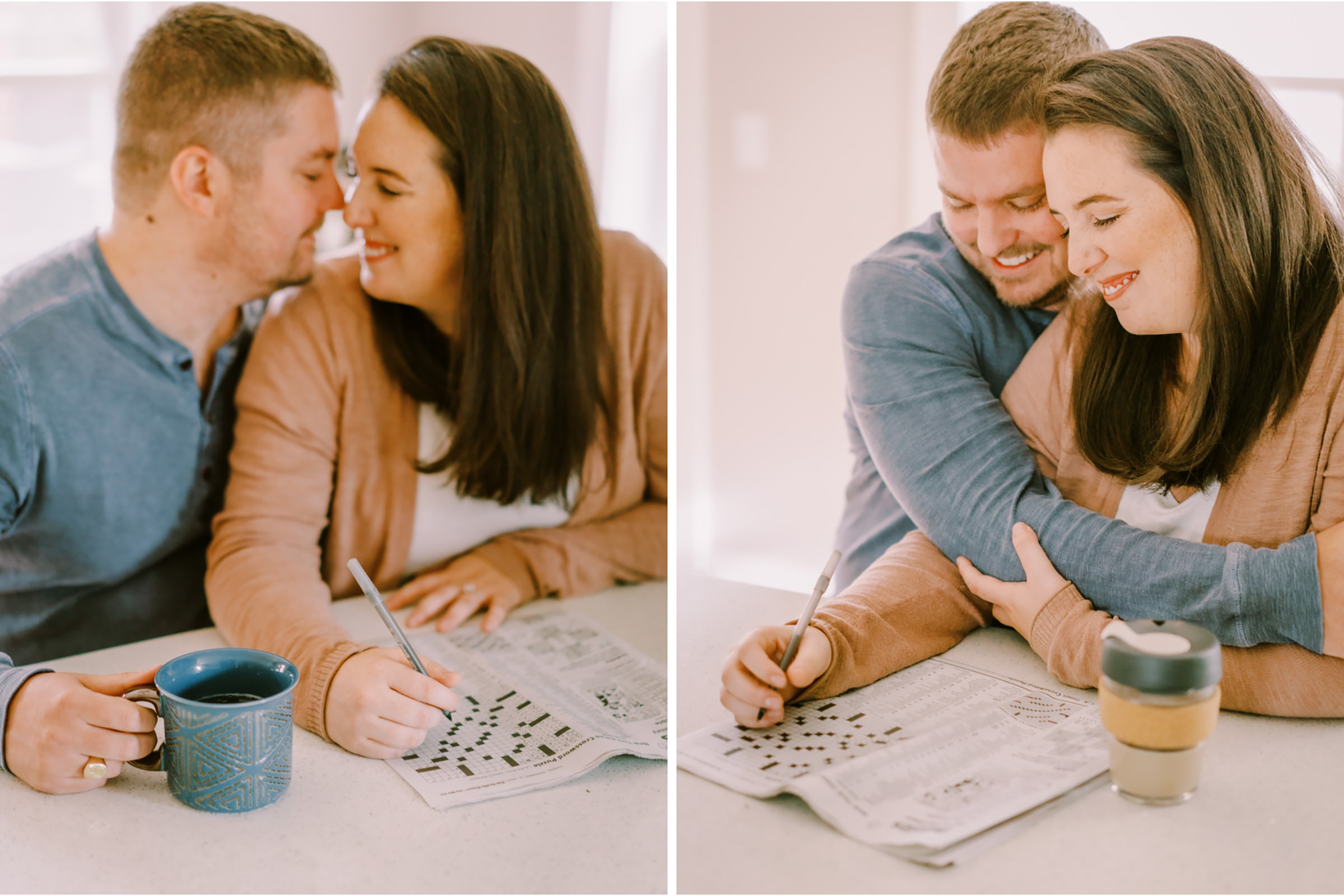 Alexis and Chris at-home engagement session