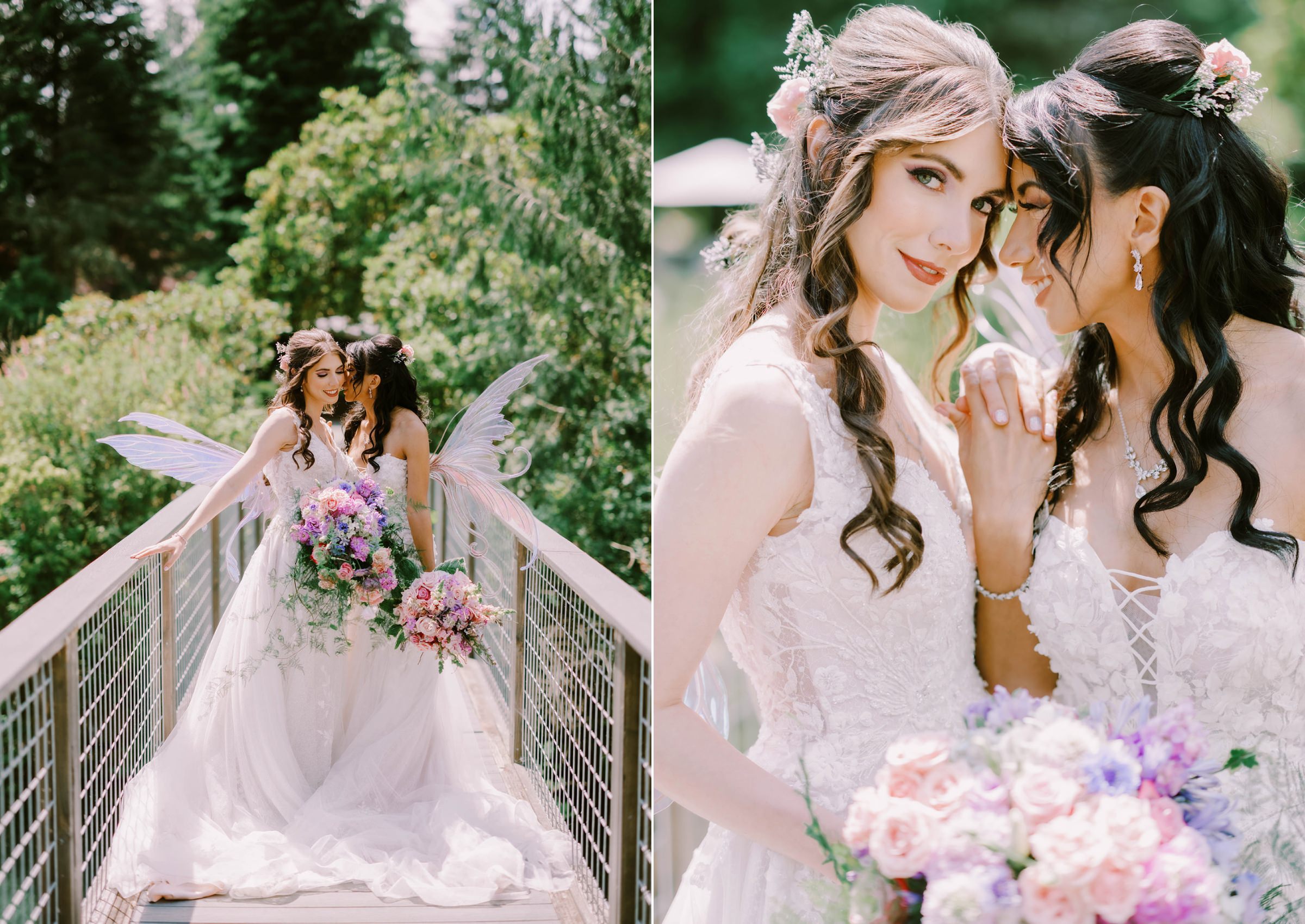 Megan and Erika's wedding photos at Graybridge Venue in Snohomish, WA. Summer 2022