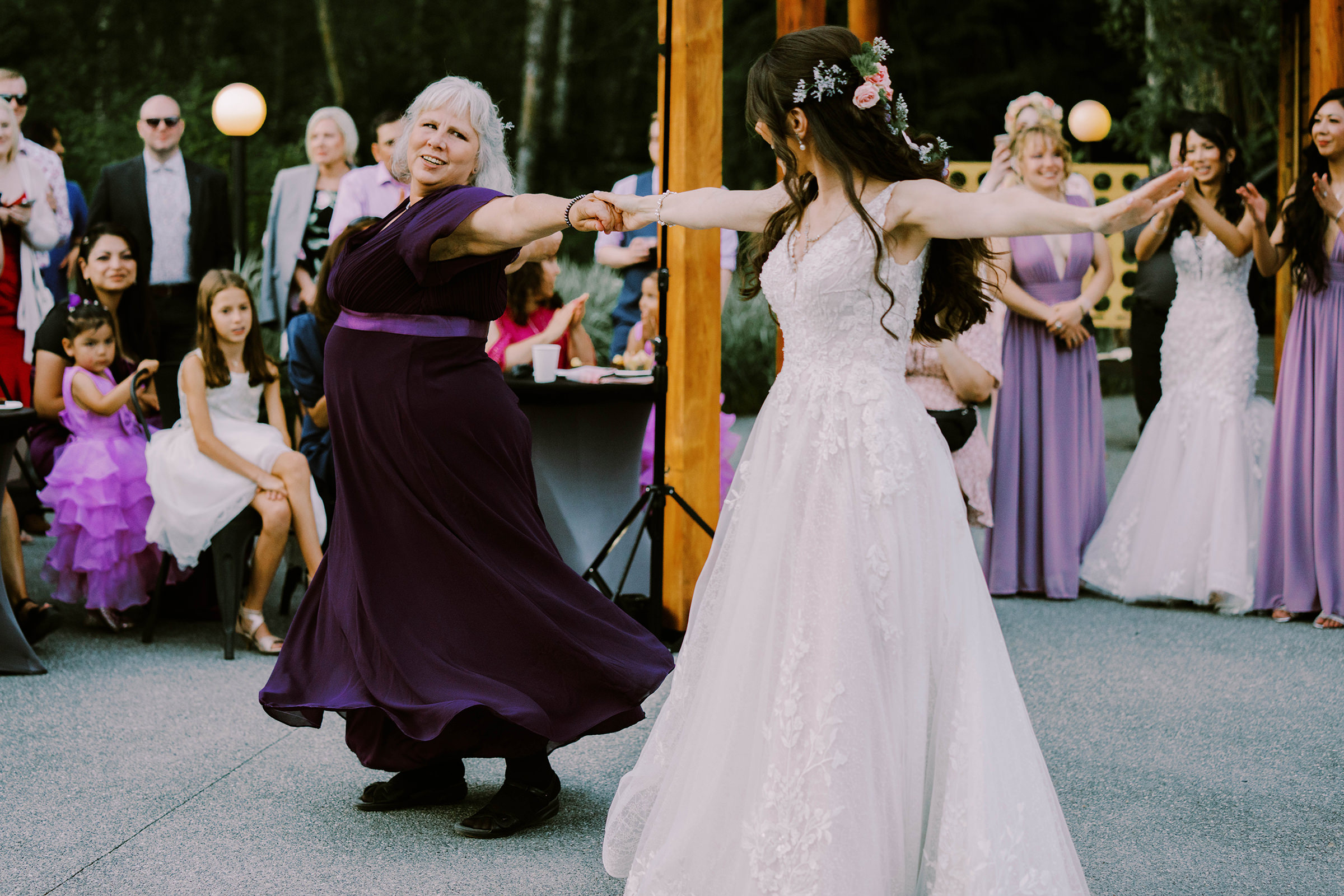 Mother daughter dances at Megan and Erika's wedding at Graybridge Venue