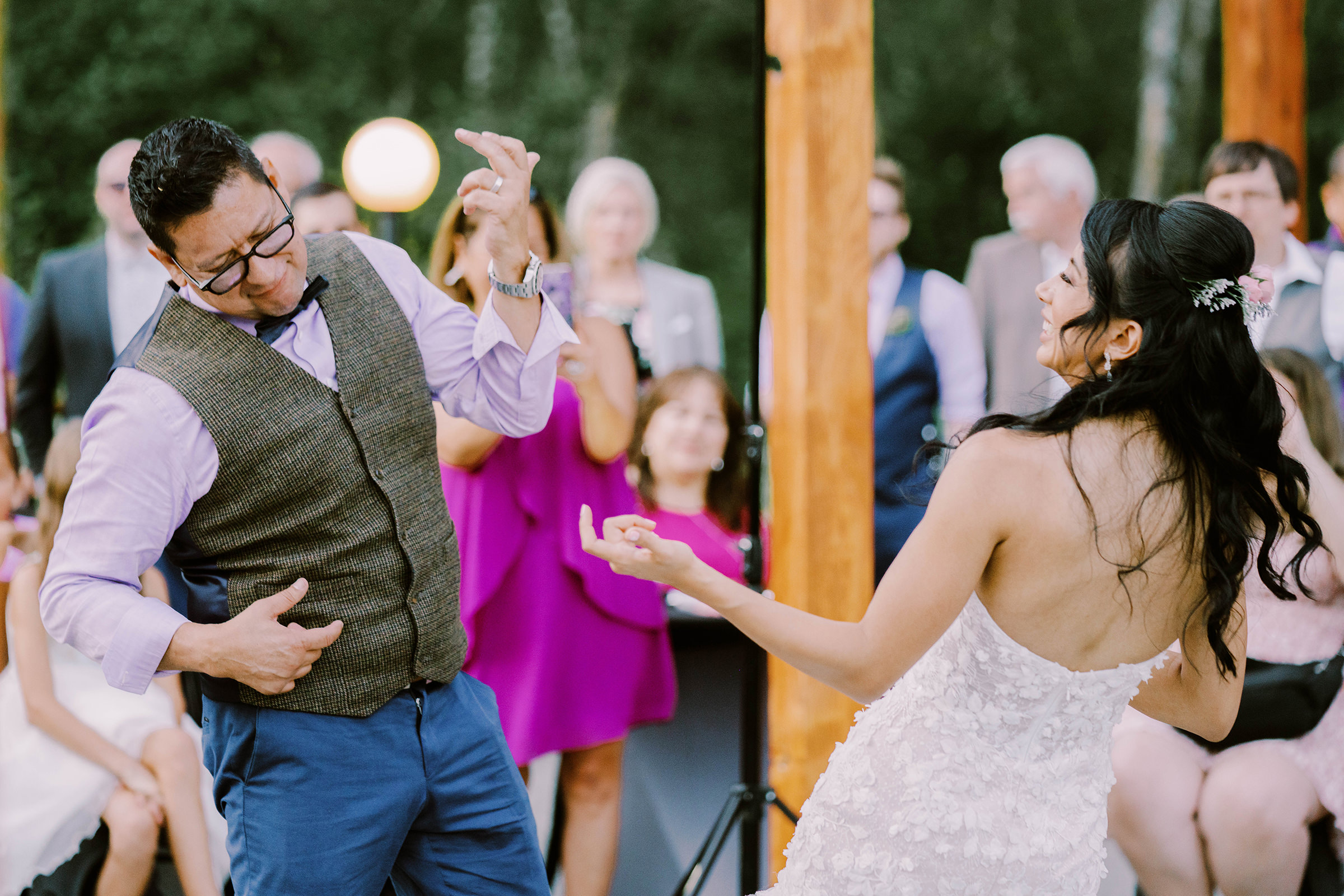 Father daughter dances at Megan and Erika's wedding at Graybridge Venue