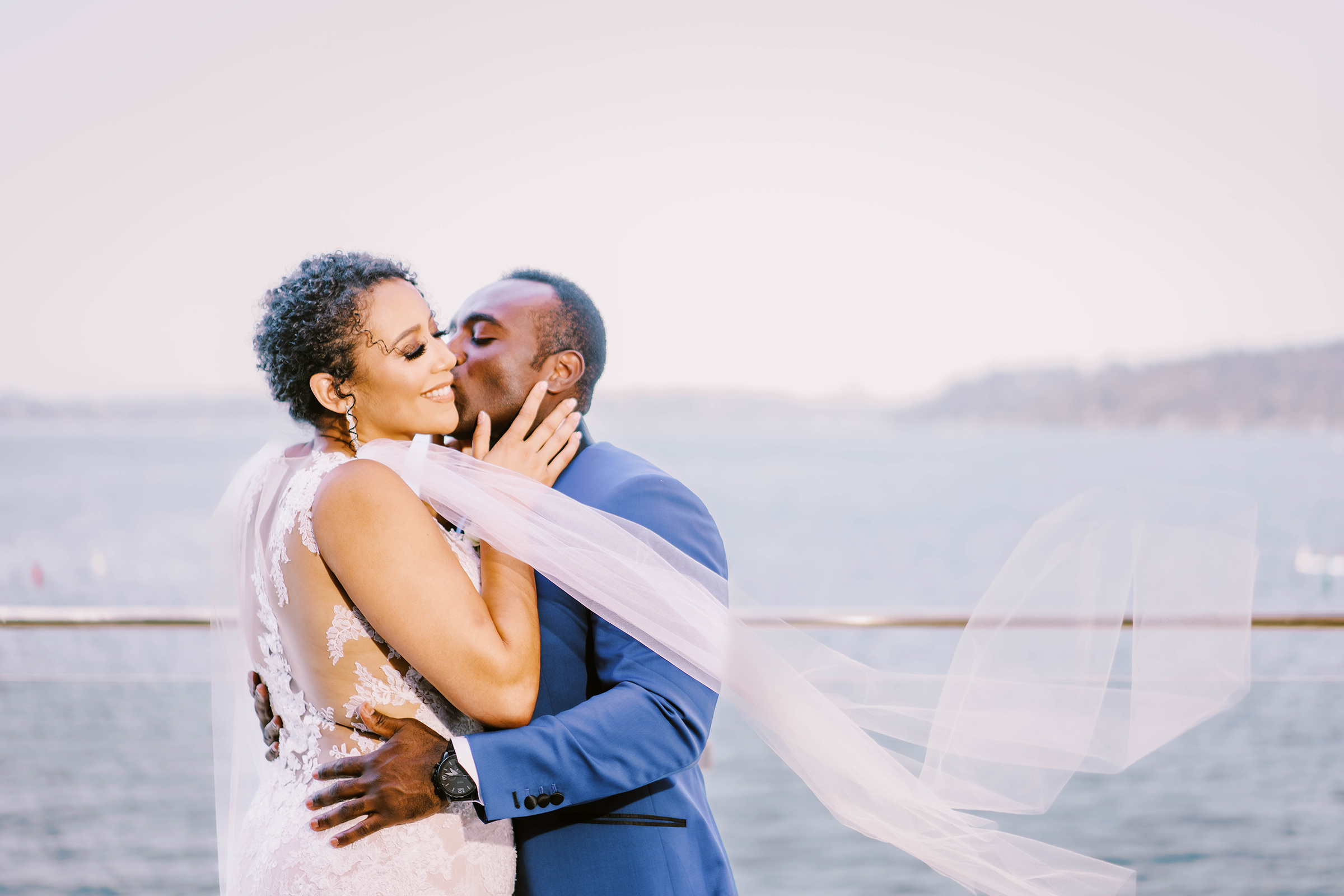 Kasi and Sada's wedding photos at Hyatt Regency Lake Washington Seattle Southport, Summer 2022