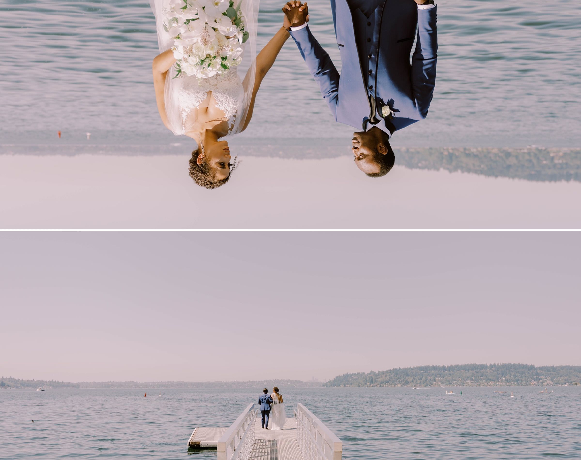 Kasi and Sada's wedding photos at Hyatt Regency Lake Washington Seattle Southport, Summer 2022