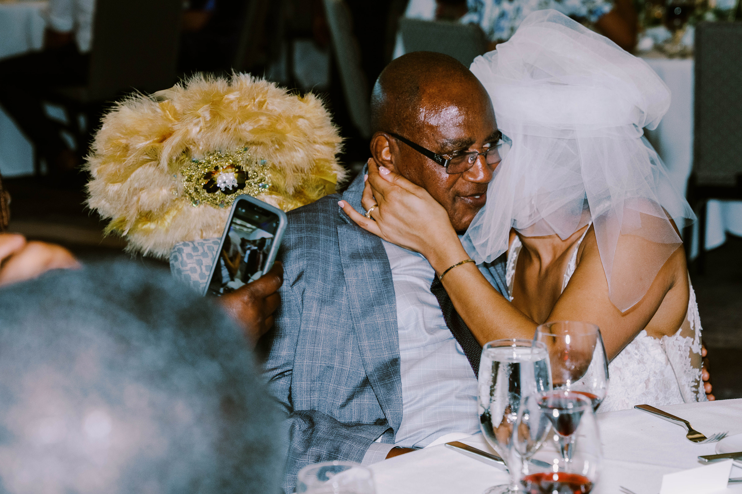 Sweet moments at Kasi and Sada's wedding at Hyatt Regency Lake Washington, Summer 2022