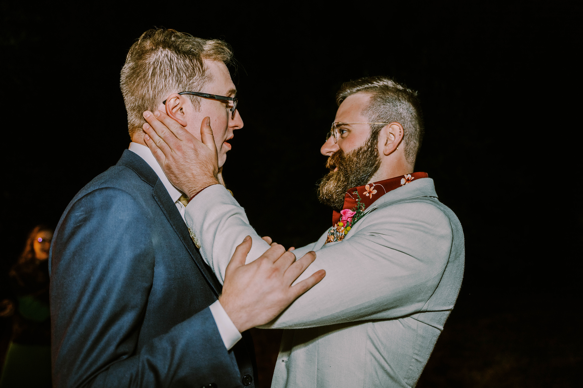 Sean and his best man share a moment.