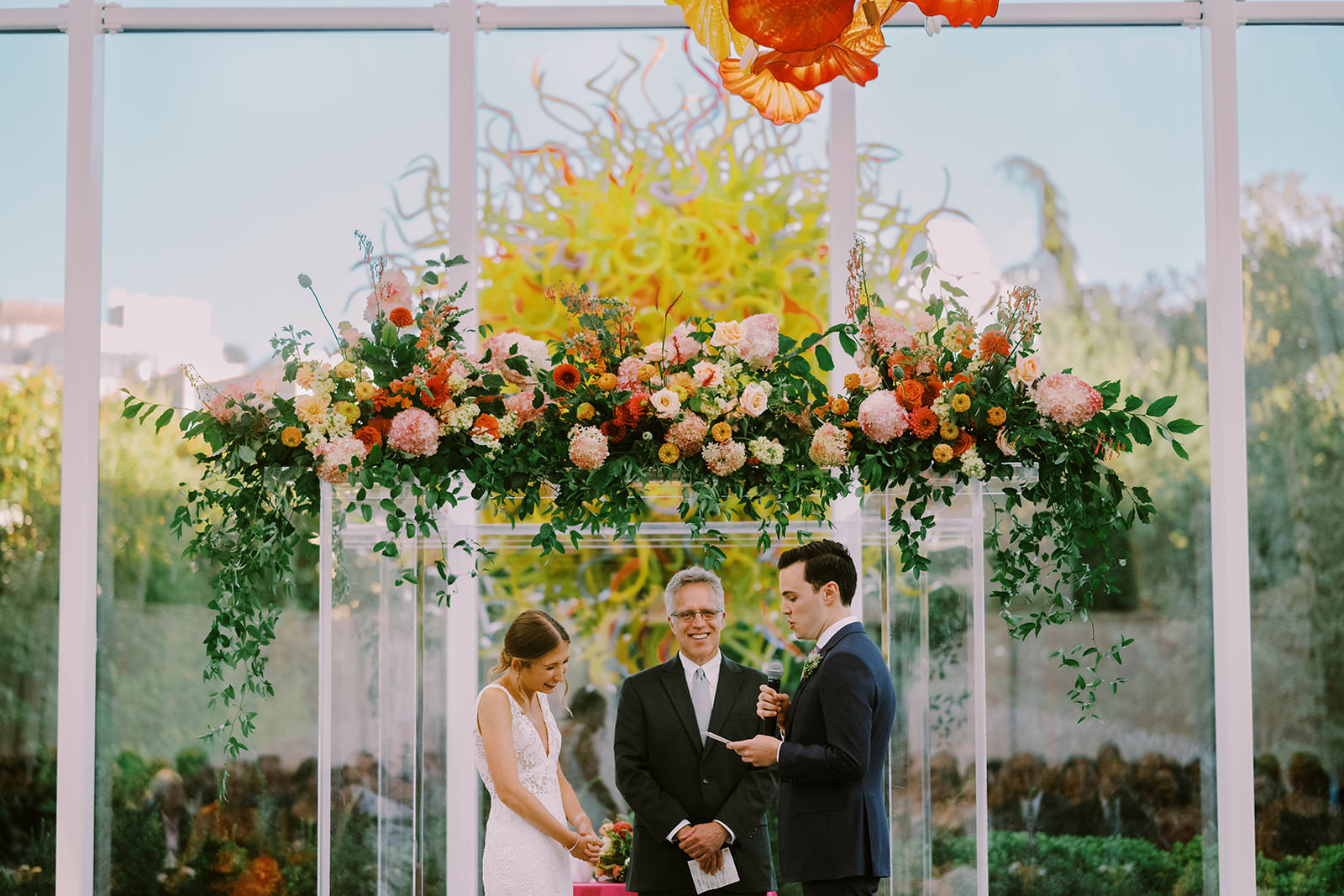 Emily & Will Chihuly Garden & Glass wedding photographed by Brandon Patoc of JENN TAI & CO